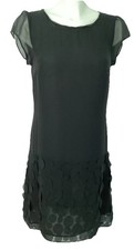 Kaliko Black 10 Ruffle Dress