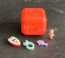 POLLY POCKET LITTLE LULU'S SPEEDBOAT RING & RING CASE  1991 100% COMPLETE EX CON