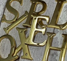 Brass 3" letters, A-Z 3" polished Brass finish - complete with fixings