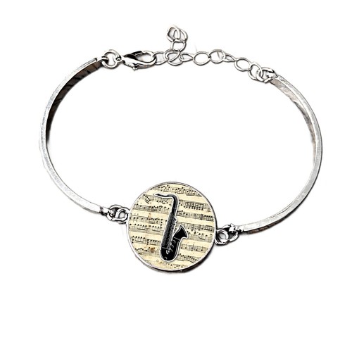 Saxophone bracelet jazz - •,