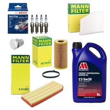 5L MILLERS 5W30 MANN PLUGS