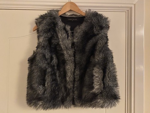 Karen millen faux fur gilet - faux, /