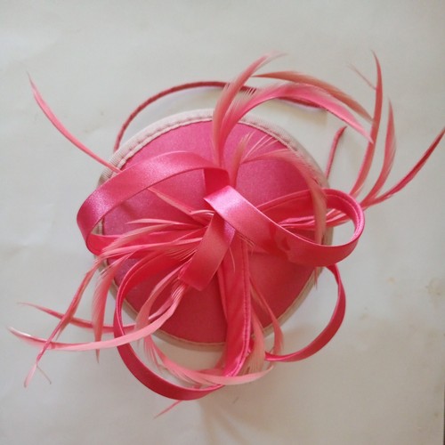 Pink hat fascinator band - pink,