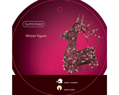 Lumineo led wicker - lumineo, reindeer