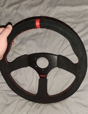 Kode 350mm suede steering - kode-350mm,