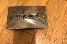 Vintage / Heritage 4 Gang Toggle Switch Stainless Steel