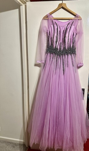 Maxi dress long - lilac-size, s-m
