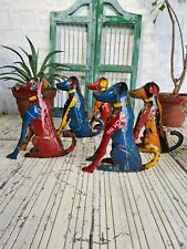 Hand Made Reclaimed Recycled Metal Oil Drum Paint Tin Dog Sculpture Garden 