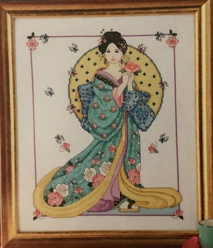 Cross stitch chart geisha - cross,