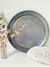 Vintage Harrods Pewter Drinks Tray with Hammered Finish, 20th Century