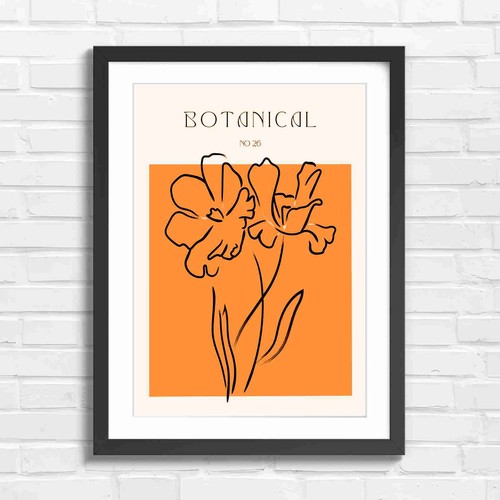 Minimalist line drawing floral - minimalist,