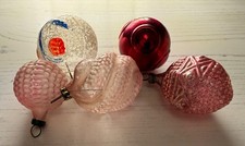 Vintage Glass Ornaments Textured Blown Glass