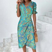 Womens Floral Boho Short