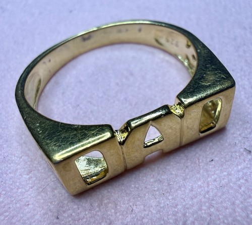Men dad signet ring gold - "dad",