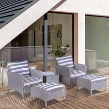 5 Pcs PE Rattan Garden Patio