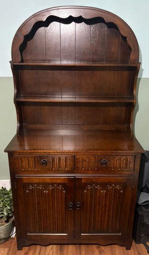 Vintage dark oak welsh dresser - oak,