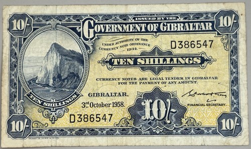 Gibraltar ten shillings - ten,