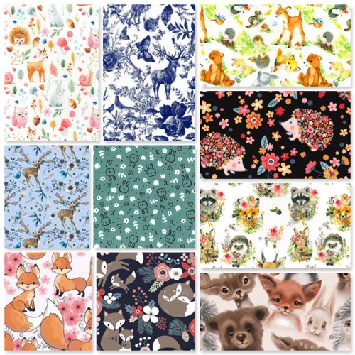 100 cotton fabric woodland - cotton,