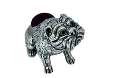 Sterling silver bull dog pin
