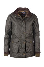 Ladies Quilted Wax Jacket Women's Country Waxed Cotton Olive Coats Rydale