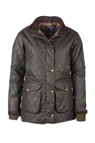 Ladies quilted wax jacket - wax,