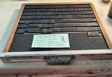 6 LINE 72 PT 1” S&B ELONGATED SANS WOODEN LETTERPRESS PRINTING TYPE COMPLETE A-Z