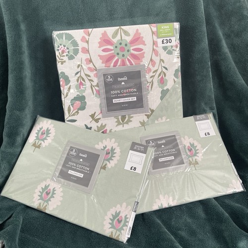 Dunelm hani floral - hani, 100%