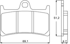 FRONT RECESSED BRAKE PADS FOR