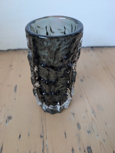 Whitefriars glass bark vase - whitefriars,