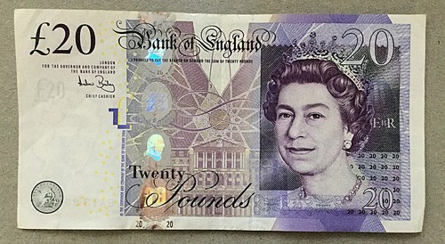 Old paper bank england - paper, £20