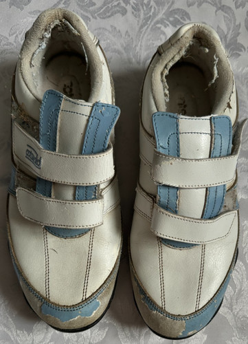 Ladies white edge blue - ladies,