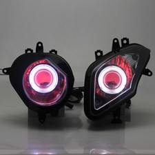 Motorbike Assembled Headlight HID Projector Angel Red Devil Eyes For BMW S1000RR