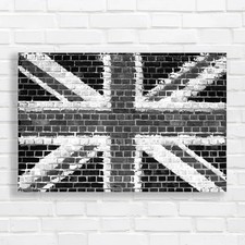 Union Jack Flag Brick Wall