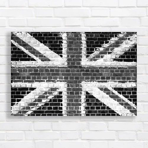 Union jack flag brick wall - union,