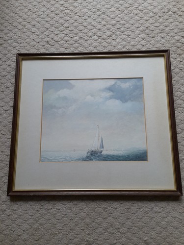Water colour the solent - water,