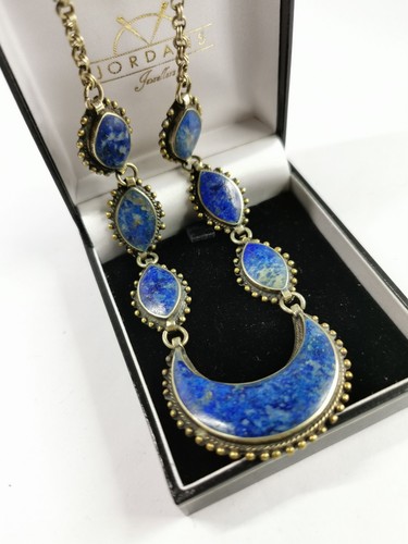 Vintage silver tone lapis - vintage,