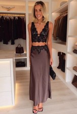 ZARA : Satin Skirt with Lace Trim : 4786/638 | *UK Buyers_No Import Fees* |