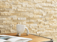 Splitface Yellow Beige Mosaic Tiles (sample off-cut @ approx 10 x 10 cm)