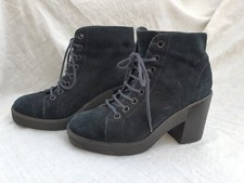 Topshop Women's Black Lace Up