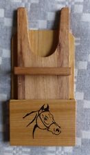 Solid OAK Wellington Boot Remover and Holder with Horse's Head