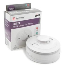Aico EI3024 Multi Sensor Fire Alarm. Expiry 2036. Lithium Battery Backup.