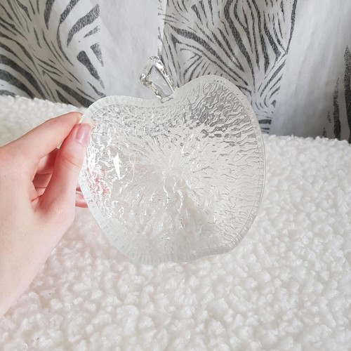 Vintage glass bowl apple bark - vintage,