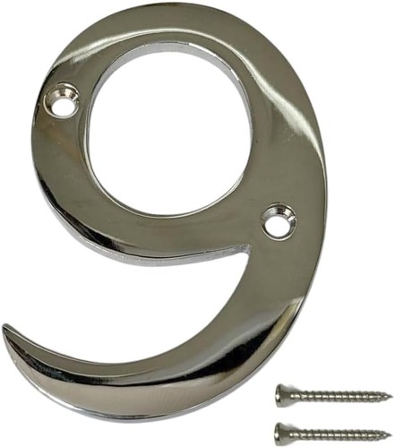 Chrome door numbers screw 3 - chrome,