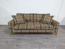 Marks and Spencer M&S Caleb Ochre Cosy Tartan Large 3 Seater Sofa RRP £1199