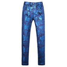 Men Baroque Print Velvet Flock