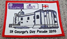 St Georges Day Parade 2010 Boy Scouts Girl Guides Embroidered Cloth Badge Patch
