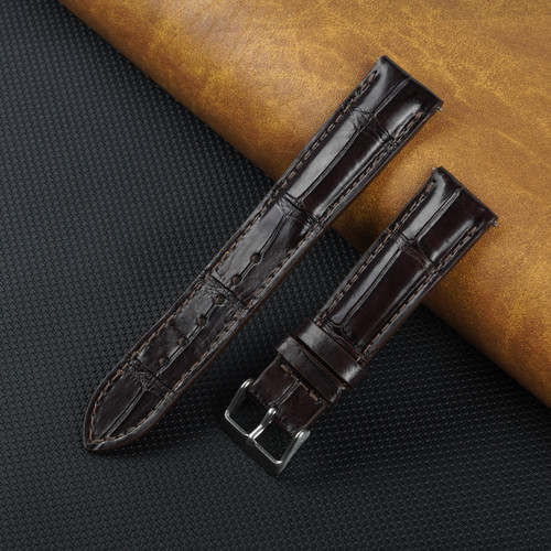 20mm brown crocodile leather - 20mm,