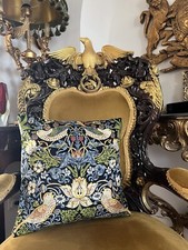 Brand New Luxury Velvet William Morris Strawberry Thief Tapestry Cushion Cover