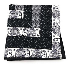 Indian Elephant Black White