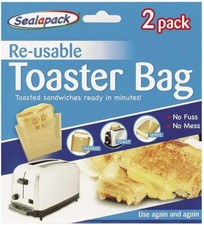 Sealapack Reusable Toaster Sandwich Toast Bags Pockets Toaster Bags 2 X
